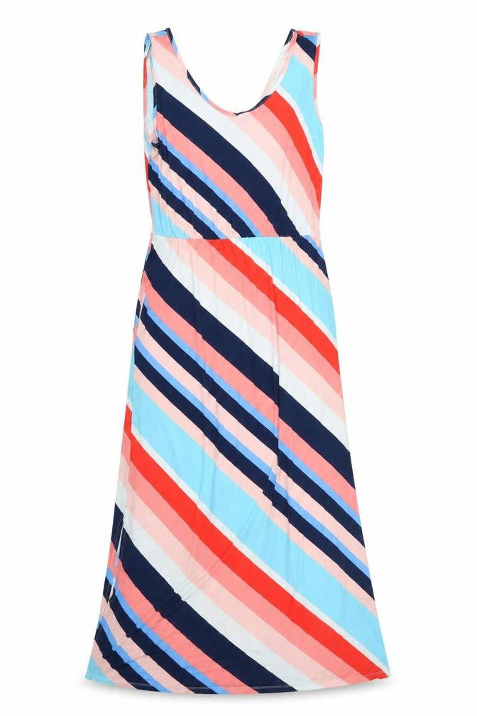 George Womens Multicoloured Striped  A-Line  Size M