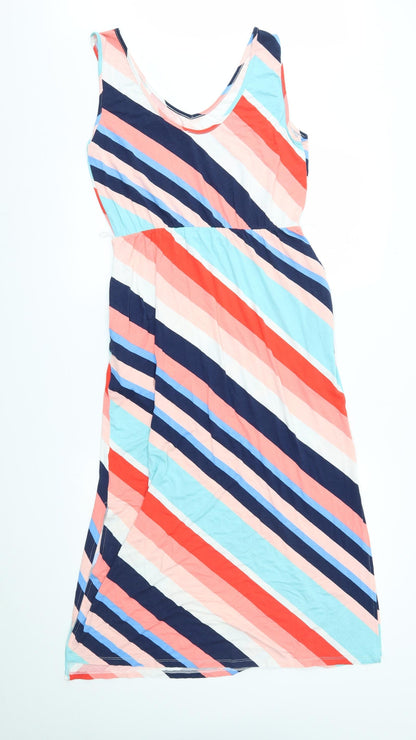 George Womens Multicoloured Striped  A-Line  Size M