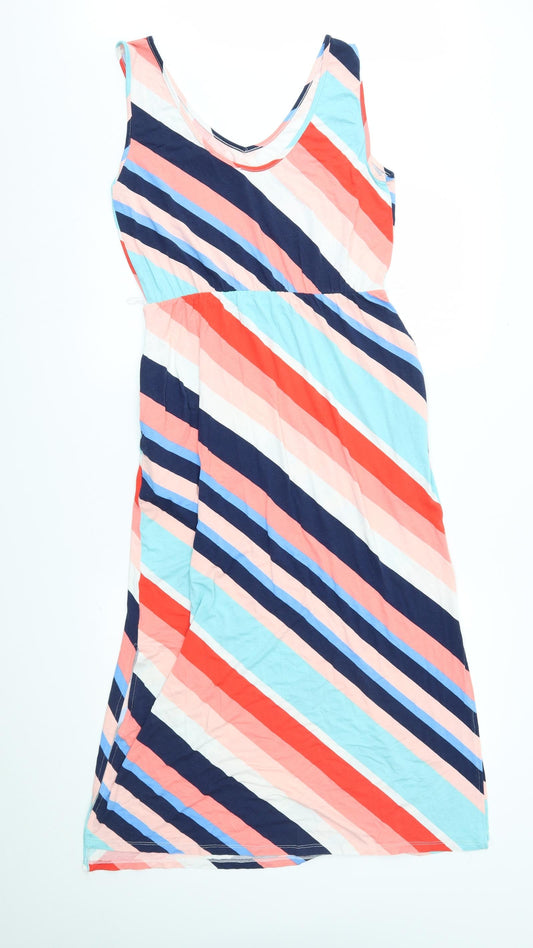 George Womens Multicoloured Striped  A-Line  Size M