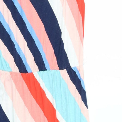 George Womens Multicoloured Striped  A-Line  Size M