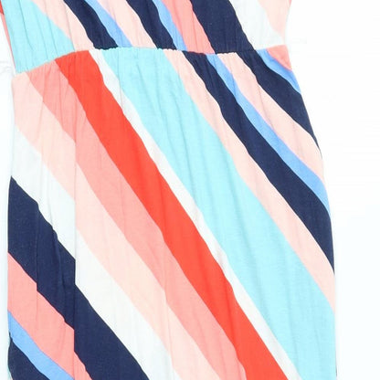 George Womens Multicoloured Striped  A-Line  Size M