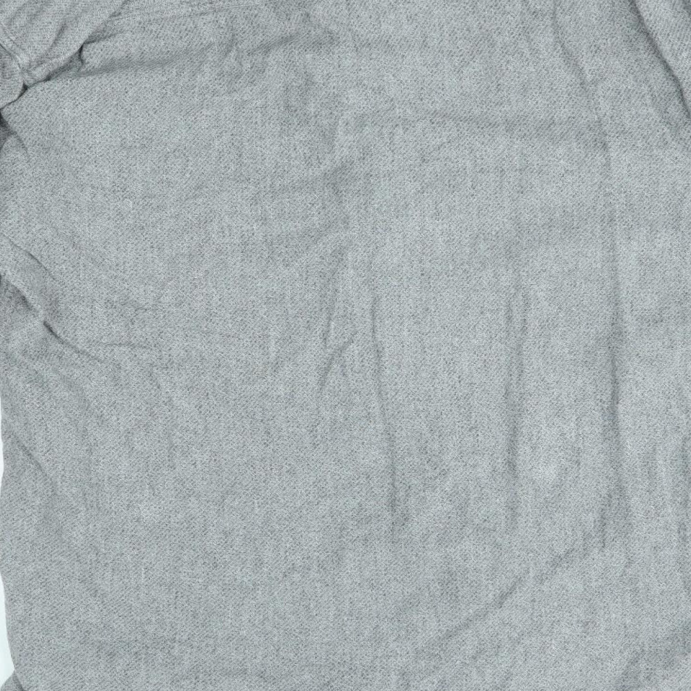 Mens UK Size M black & brown Grey  Button-Up Long Sleeve Casual Shirt