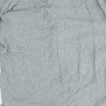 Mens UK Size M black & brown Grey  Button-Up Long Sleeve Casual Shirt