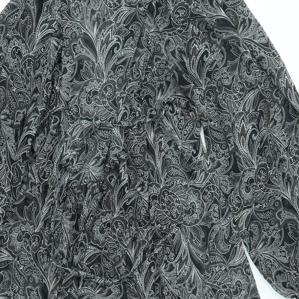 Primark Womens Grey Paisley  A-Line  Size 10