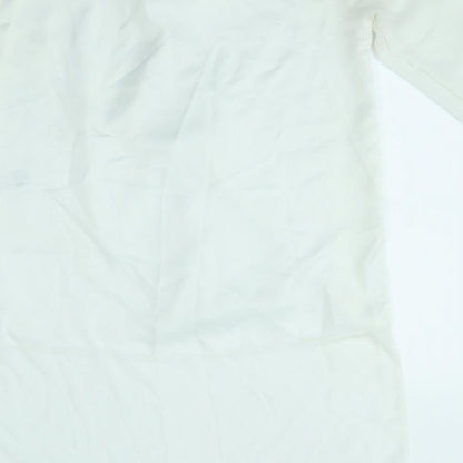 Womens UK Size 10 Lipsy london White Basic Button-Up