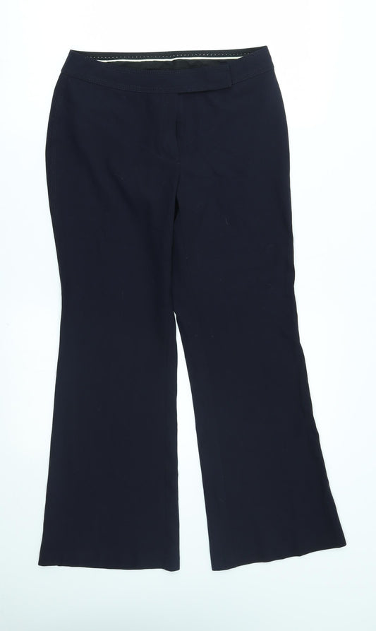 Womens UK Size 10 M&S Regular Fit  Blue Trousers