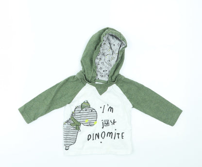 George Baby White   Pullover Jumper Size 3-6 Months  - dinomite