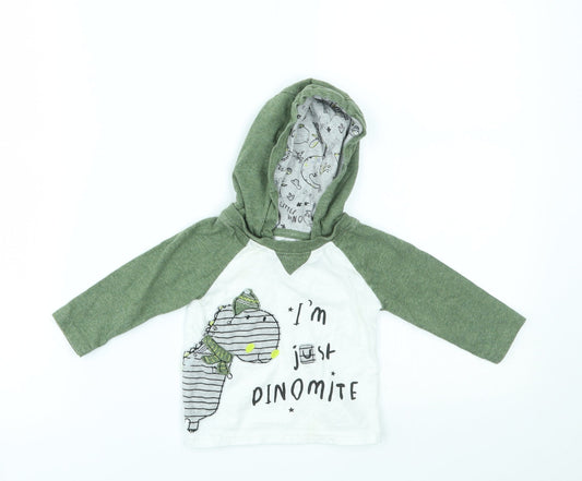 George Baby White   Pullover Jumper Size 3-6 Months  - dinomite