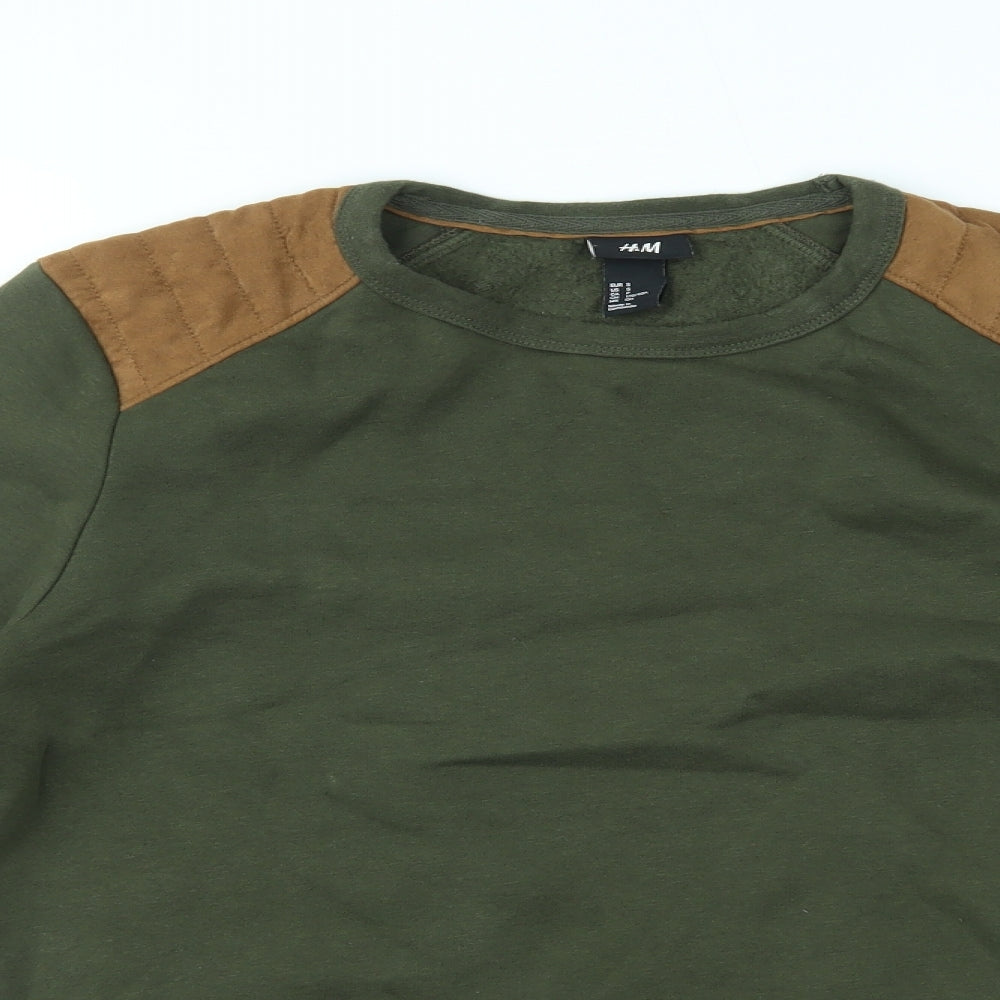 H&M Mens Green   Pullover Jumper Size S