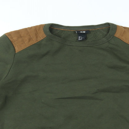 H&M Mens Green   Pullover Jumper Size S