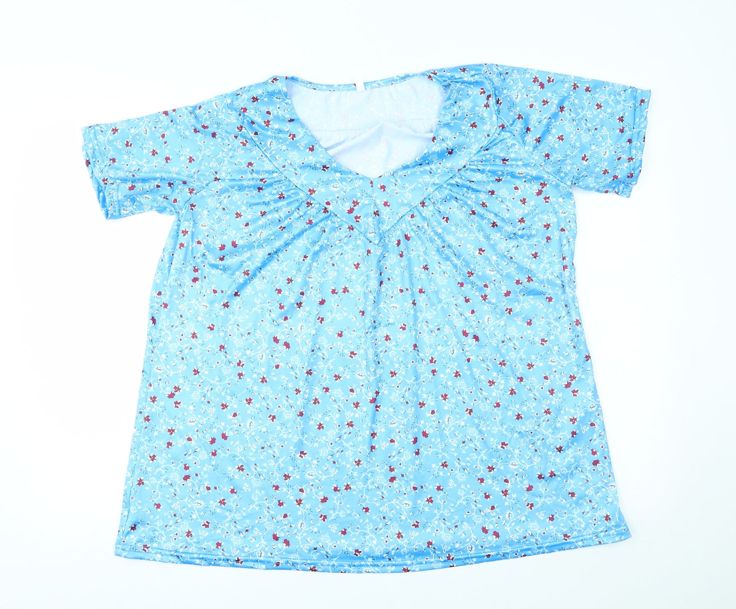 Womens UK Size XL Preworn Blue Basic Blouse