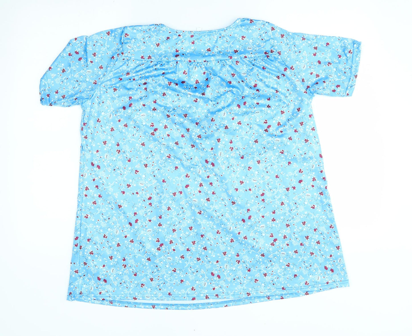 Womens UK Size XL Preworn Blue Basic Blouse