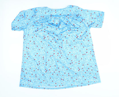 Womens UK Size XL Preworn Blue Basic Blouse