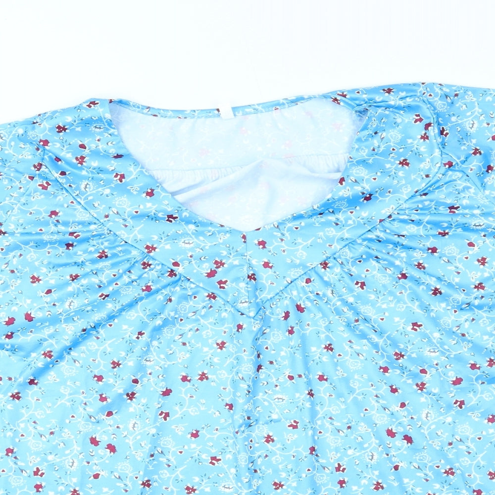 Womens UK Size XL Preworn Blue Basic Blouse