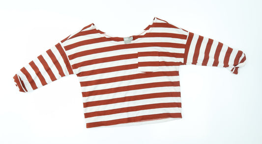 Womens UK Size 8 ASOS Brown Basic T-Shirt