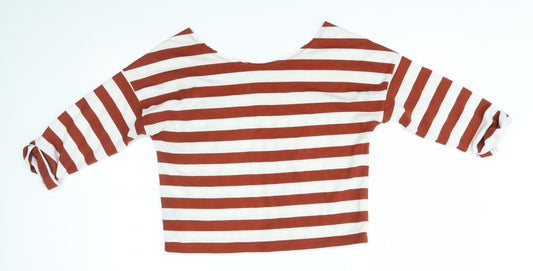 Womens UK Size 8 ASOS Brown Basic T-Shirt