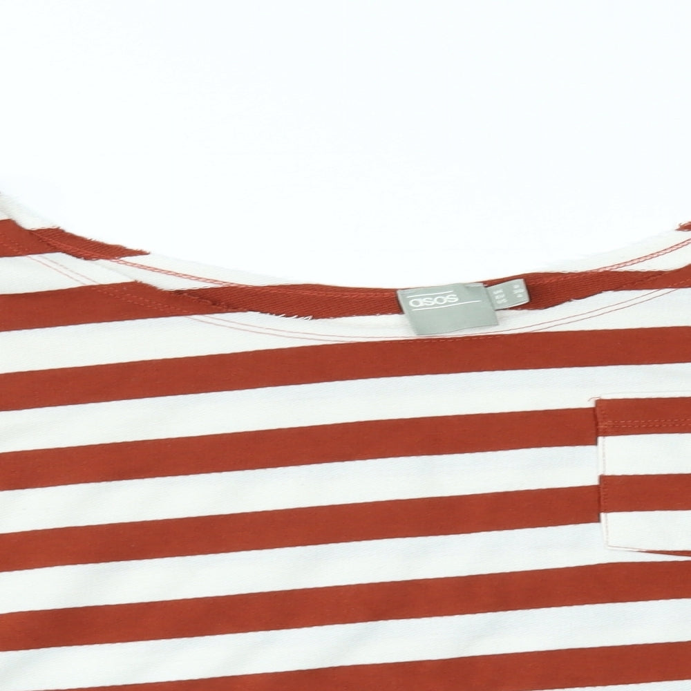 Womens UK Size 8 ASOS Brown Basic T-Shirt