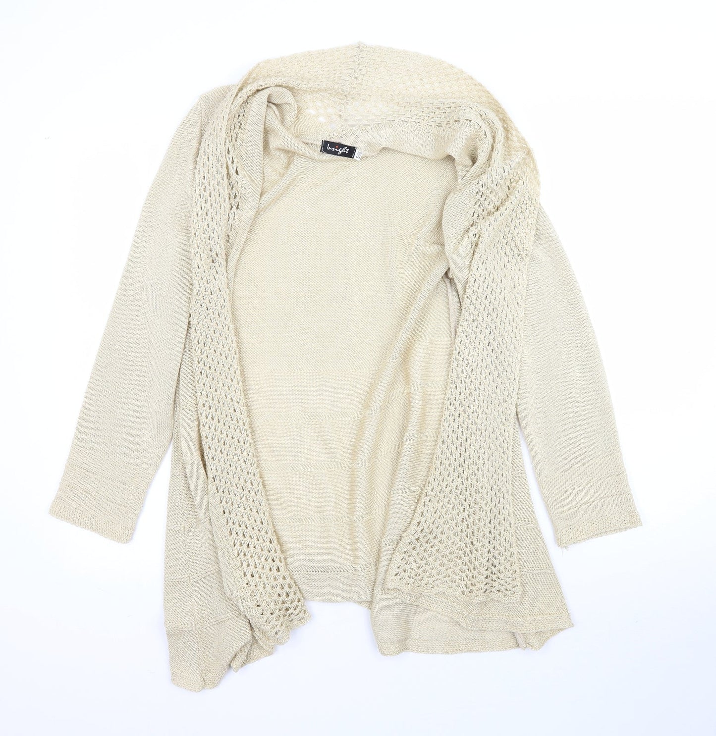 Womens UK Size S Insight Beige Cardigan Jumper