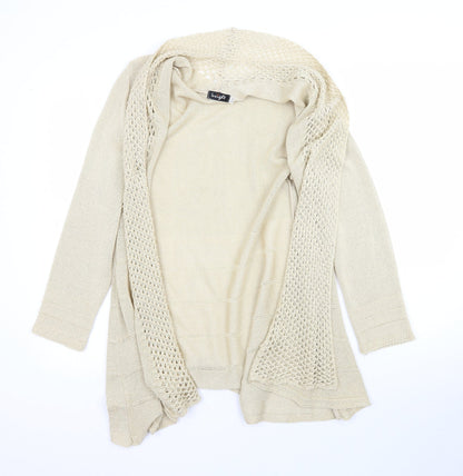 Womens UK Size S Insight Beige Cardigan Jumper