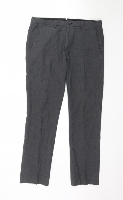 Mens UK Size 30 Cedar Wood State Regular Fit  Grey Trousers