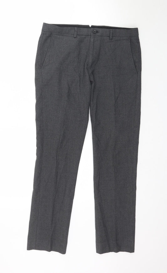 Mens UK Size 30 Cedar Wood State Regular Fit  Grey Trousers