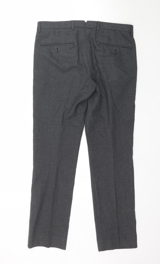 Mens UK Size 30 Cedar Wood State Regular Fit  Grey Trousers