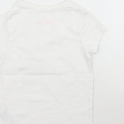 NEXT Girls White   Basic T-Shirt Size 3 Years