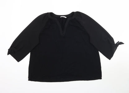 Womens UK Size 12 TU Black Basic Blouse