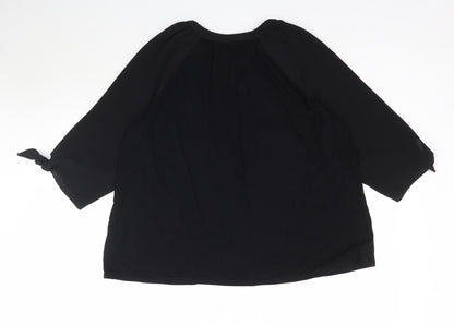 Womens UK Size 12 TU Black Basic Blouse