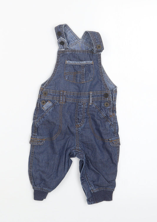 George Boys Blue  Denim Dungaree Outfit/Set Size 3-6 Months