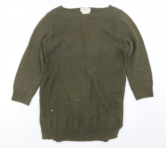Womens UK Size 10 NEXT Green Pullover Jumper