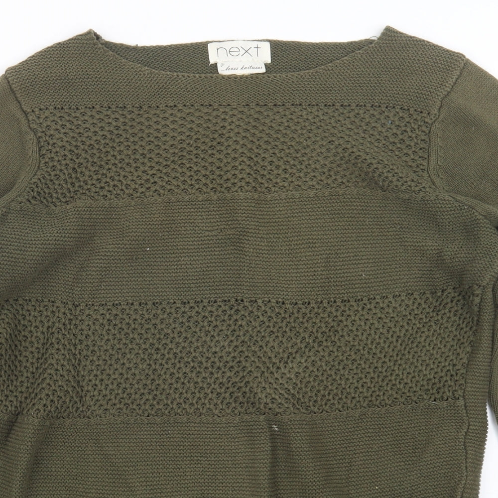 Womens UK Size 10 NEXT Green Pullover Jumper