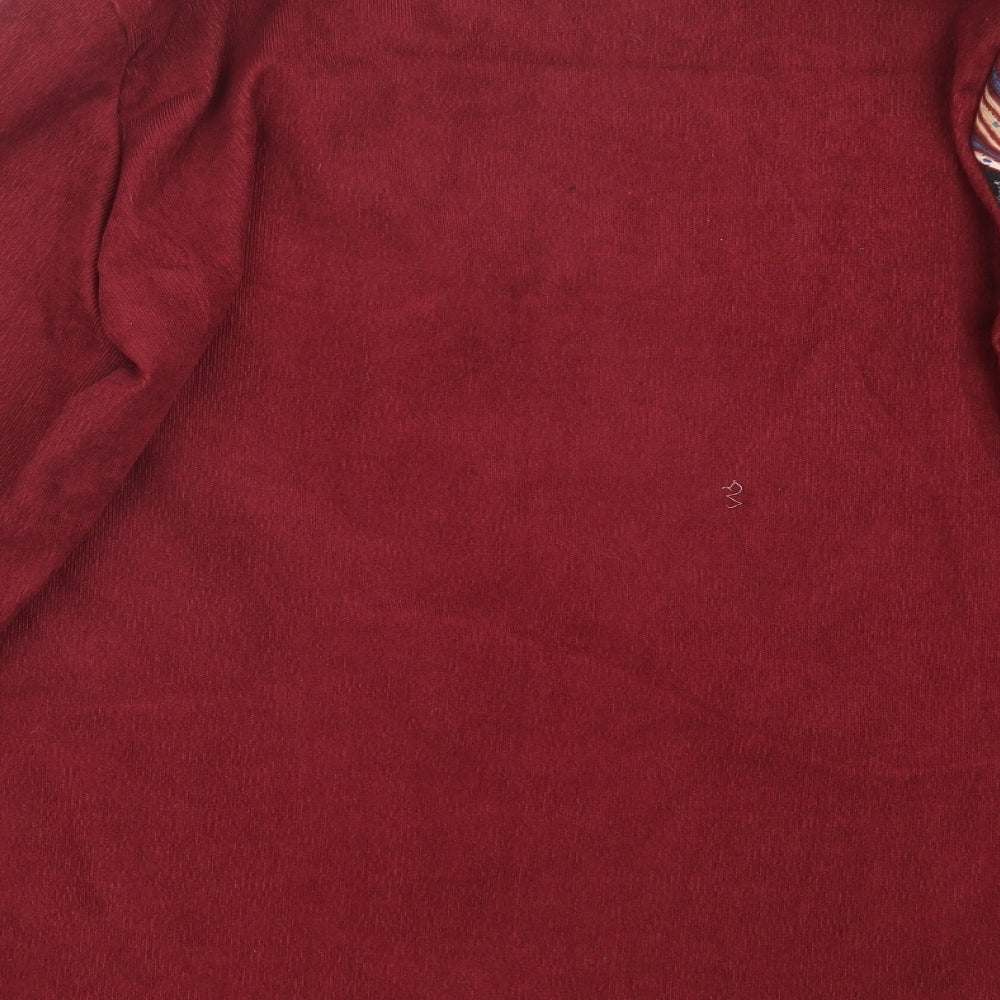 Womens UK Size XL Zanzea Red Basic T-Shirt