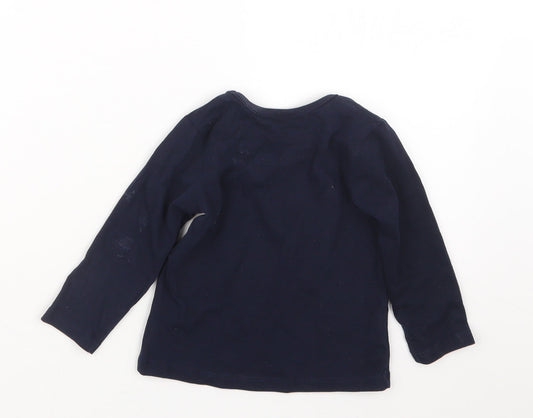 George Boys Blue   Basic T-Shirt Size 9-12 Months