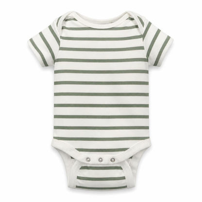 Next Boys Green Striped  Babygrow One-Piece Size 3-6 Months