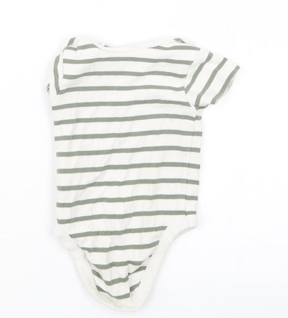 NEXT Boys Green Striped  Babygrow One-Piece Size 3-6 Months