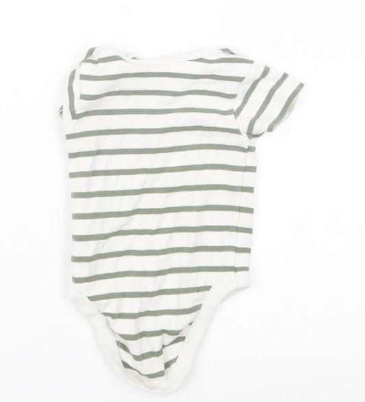 NEXT Boys Green Striped  Babygrow One-Piece Size 3-6 Months