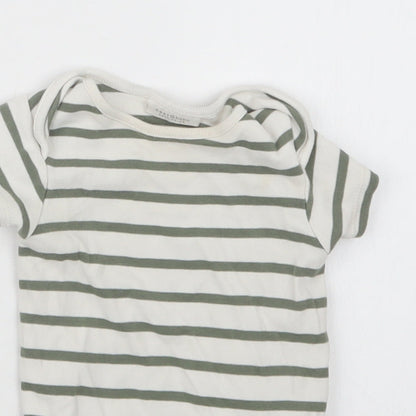 NEXT Boys Green Striped  Babygrow One-Piece Size 3-6 Months