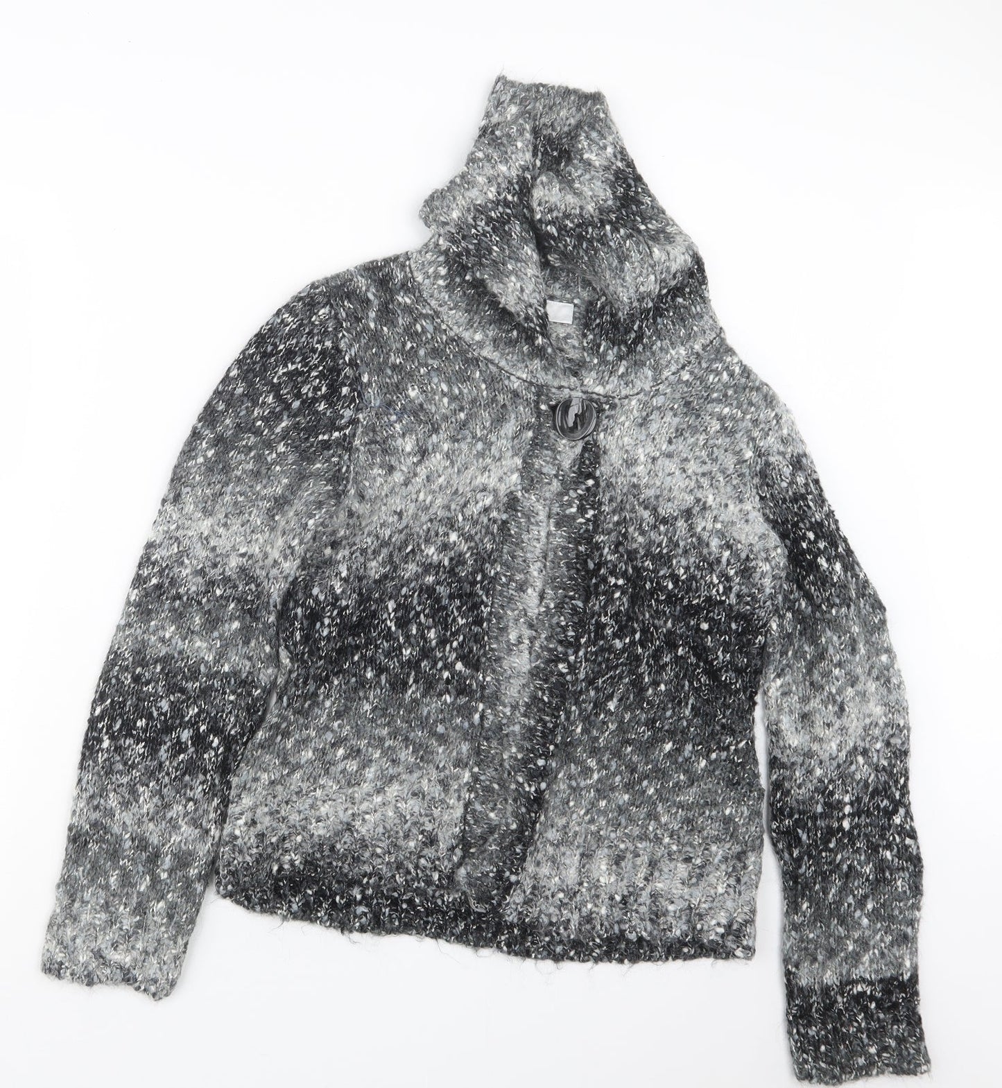 Womens UK Size 12 BHS Grey Cardigan Jumper