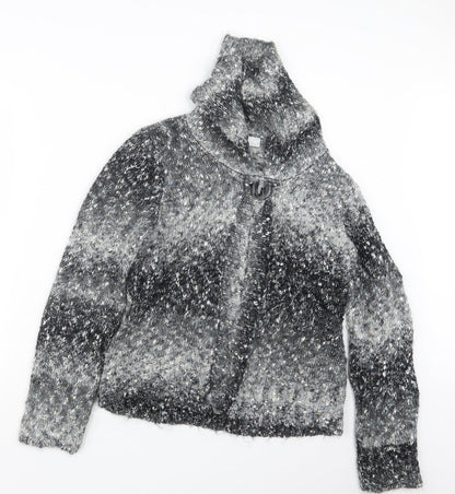 Womens UK Size 12 BHS Grey Cardigan Jumper
