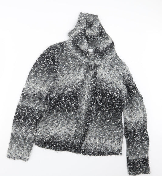 Womens UK Size 12 BHS Grey Cardigan Jumper