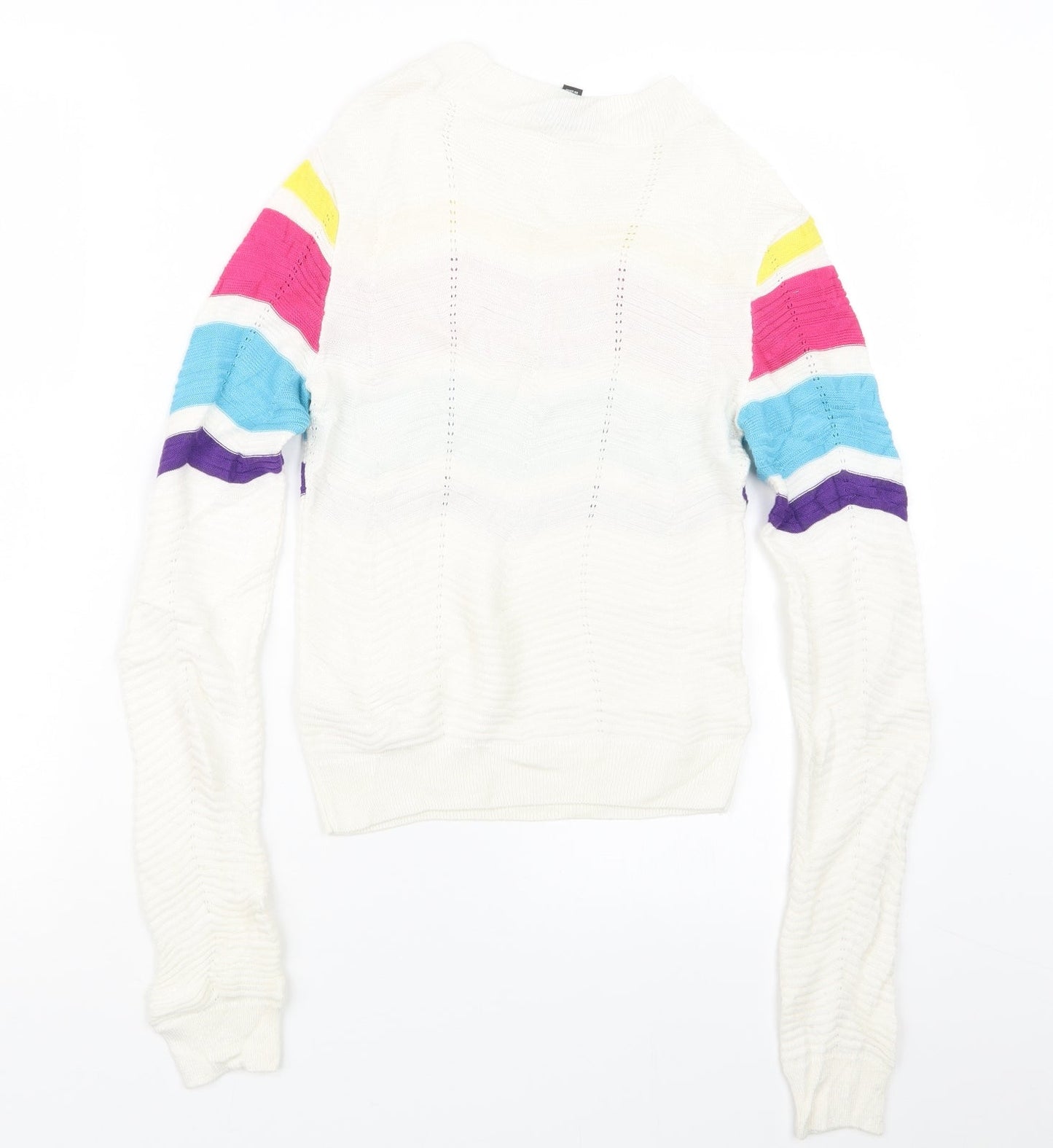 Womens UK Size 6 Topshop White Pullover Jumper