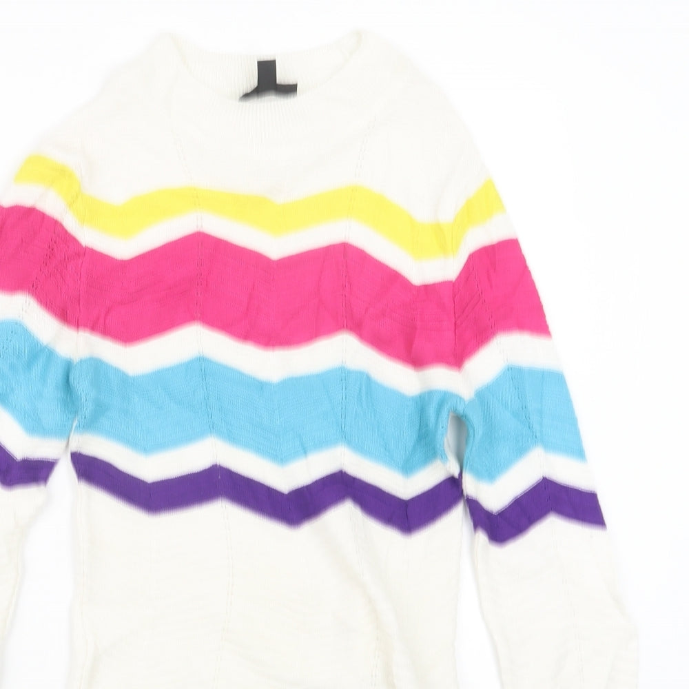 Womens UK Size 6 Topshop White Pullover Jumper
