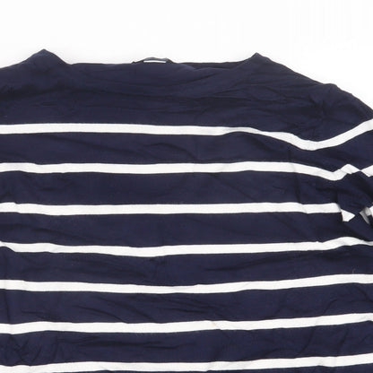 M&Co Womens Blue Striped  Pullover Jumper Size 14