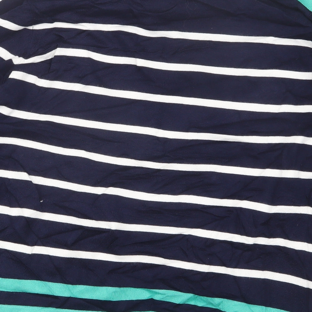M&Co Womens Blue Striped  Pullover Jumper Size 14