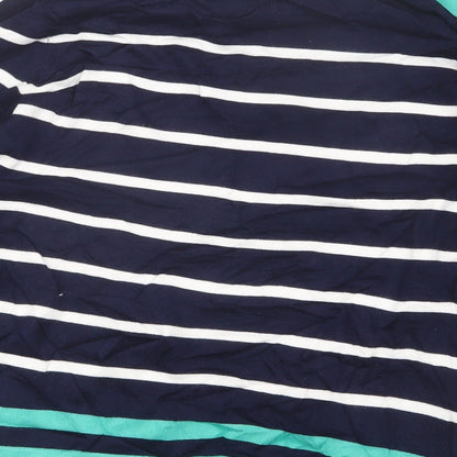 M&Co Womens Blue Striped  Pullover Jumper Size 14