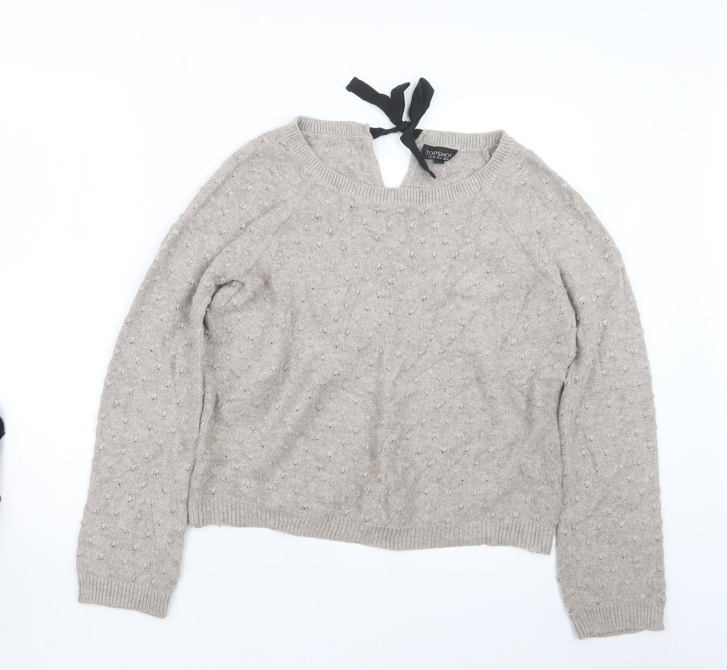 Womens UK Size 10 Topshop Beige Pullover Jumper