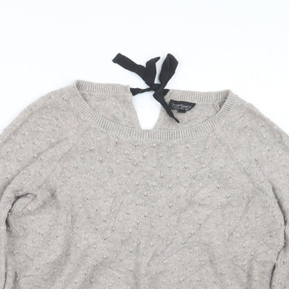 Womens UK Size 10 Topshop Beige Pullover Jumper