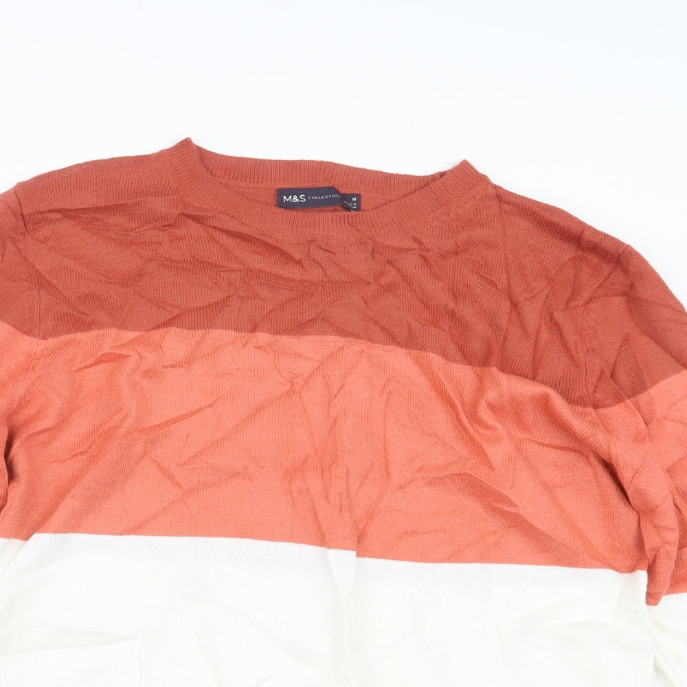 Womens UK Size 10 Marks and Spencer Red Pullover Jumper