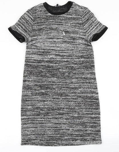 New Look Womens Grey Striped  T-Shirt Dress  Size 8